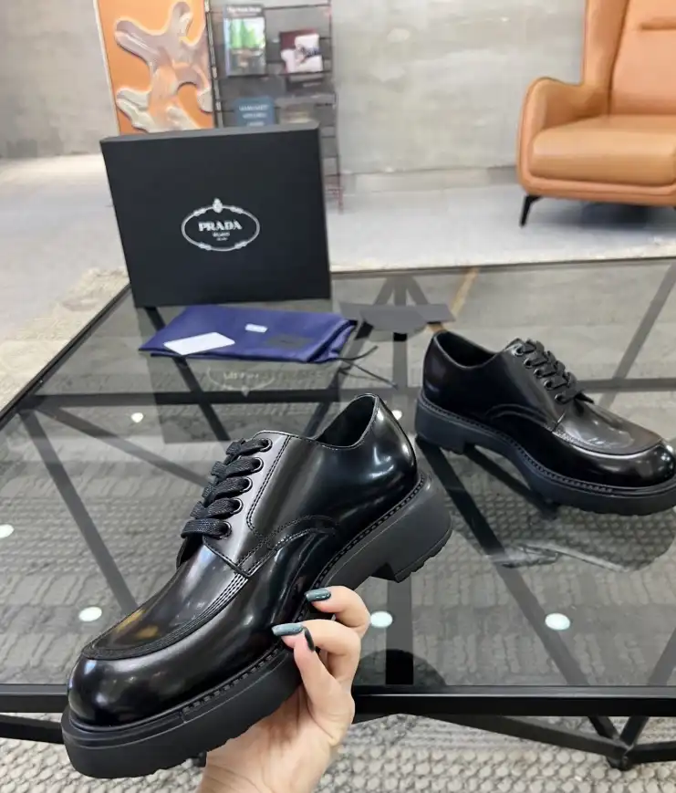 hype Prada Leather Shoes