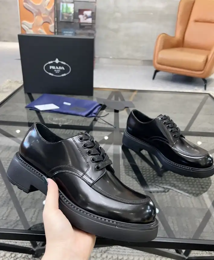 hype Prada Leather Shoes