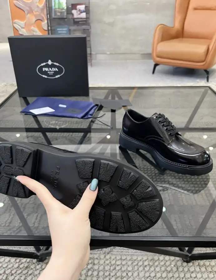 hype Prada Leather Shoes