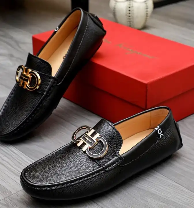 hype Ferragamo Leather Shoes