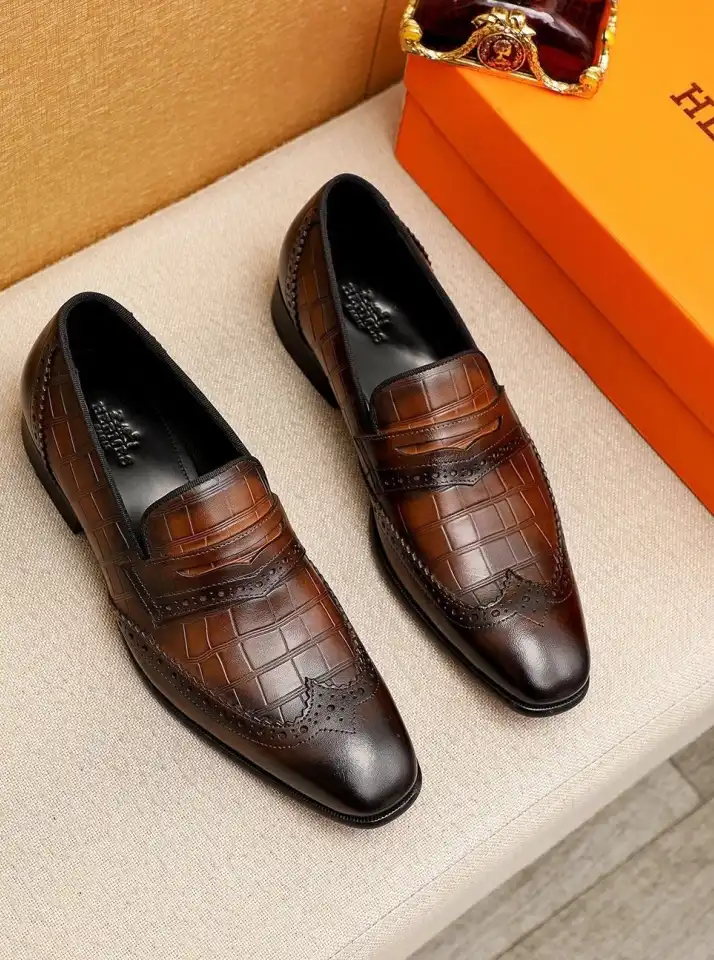 hype Hermes Leather Shoes