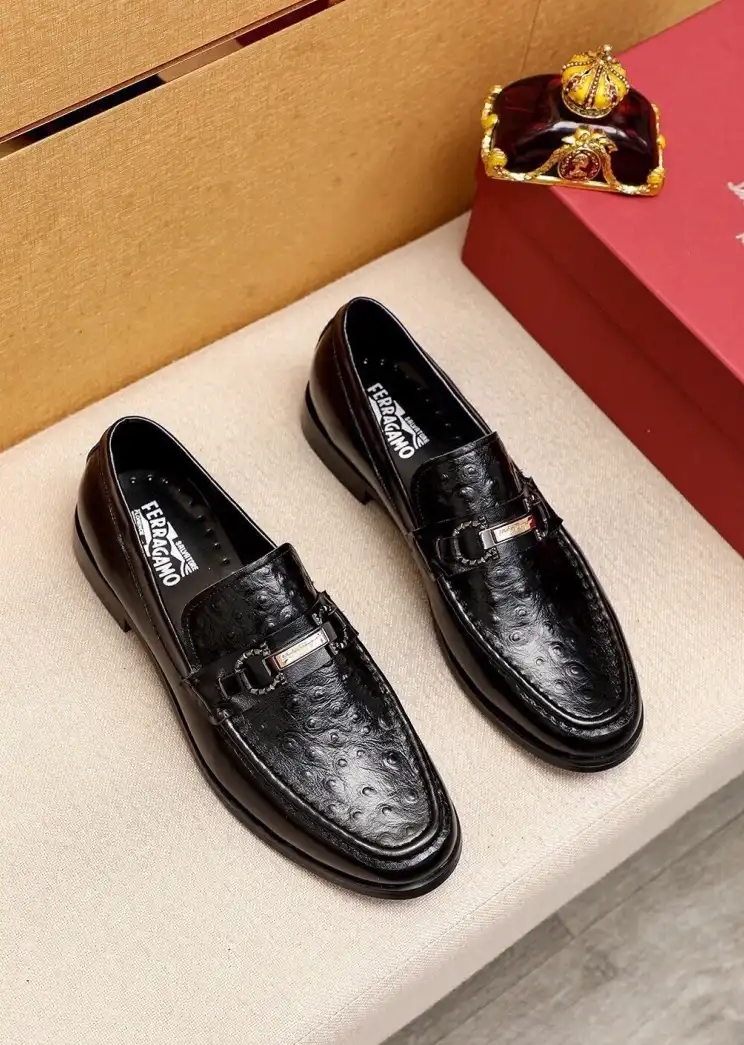 hype Ferragamo Leather Shoes