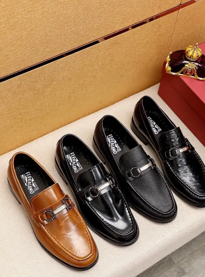 hype Ferragamo Leather Shoes