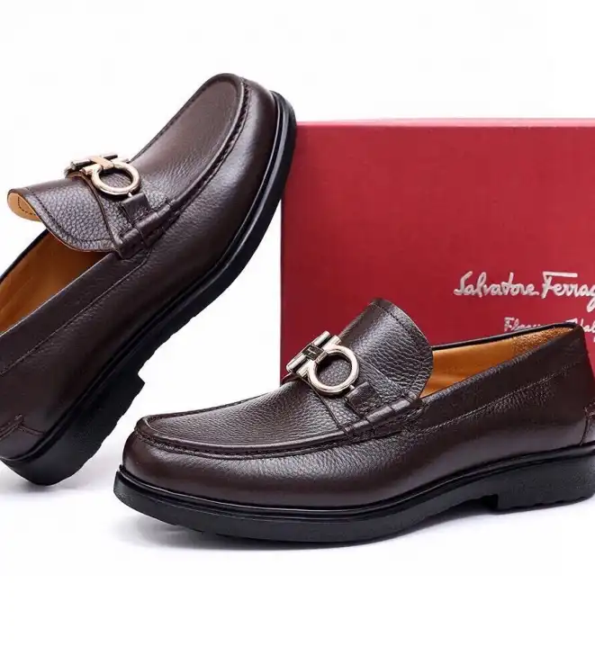 hype Ferragamo Leather Shoes