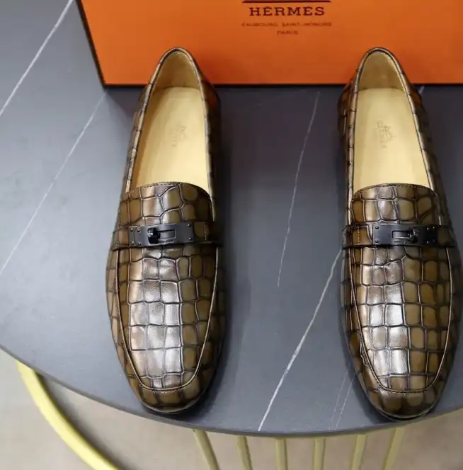 hype Hermes Leather Shoes