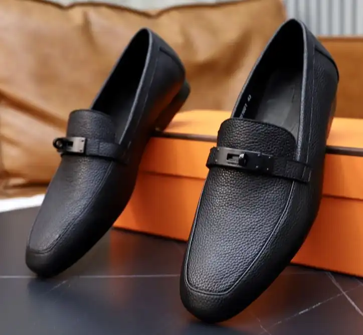 hype Hermes Leather Shoes