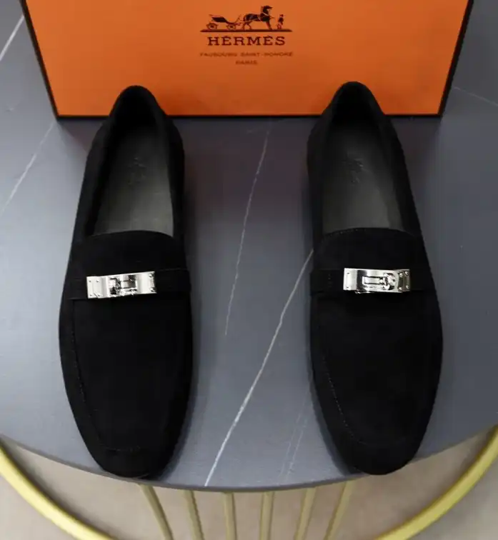 hype Hermes Leather Shoes