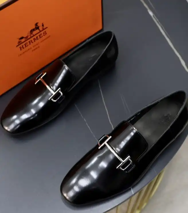 hype Hermes Leather Shoes