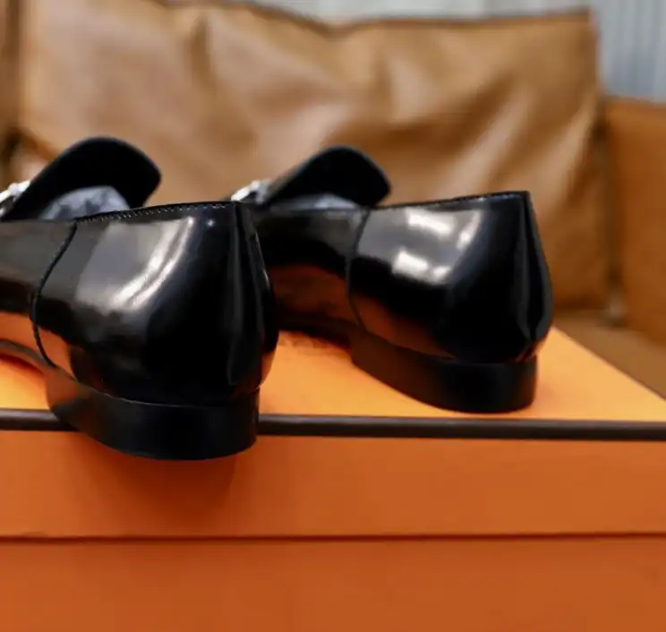 hype Hermes Leather Shoes