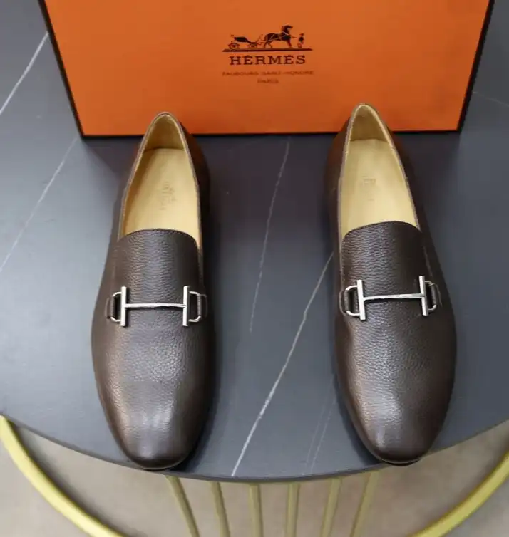 hype Hermes Leather Shoes