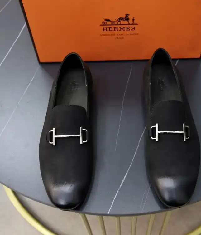 hype Hermes Leather Shoes