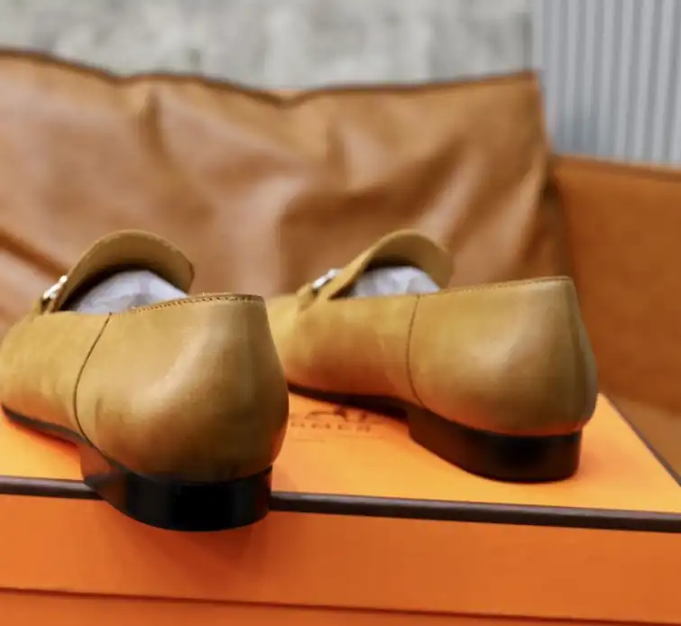 hype Hermes Leather Shoes