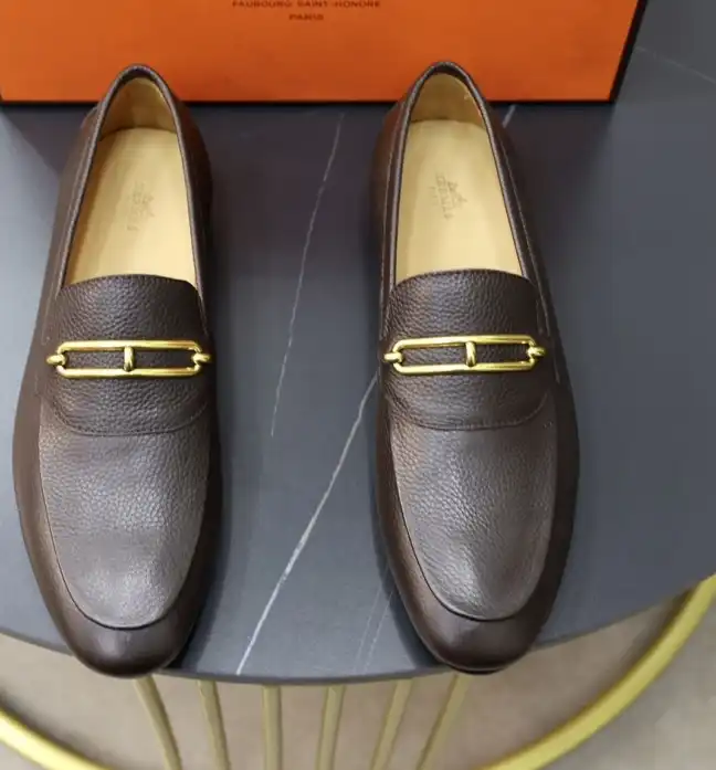 hype Hermes Leather Shoes