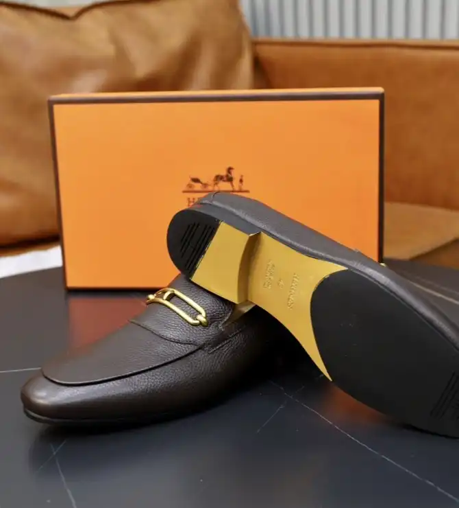 hype Hermes Leather Shoes