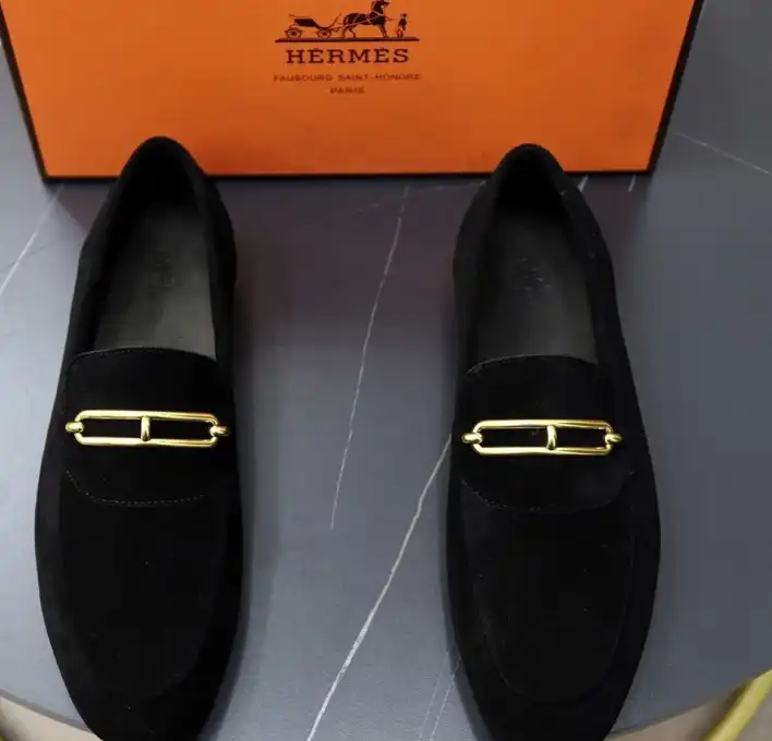 hype Hermes Leather Shoes