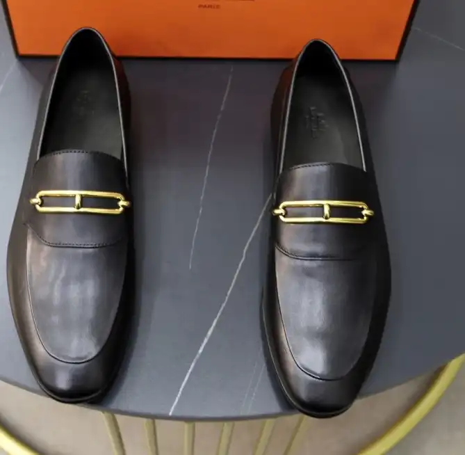 hype Hermes Leather Shoes