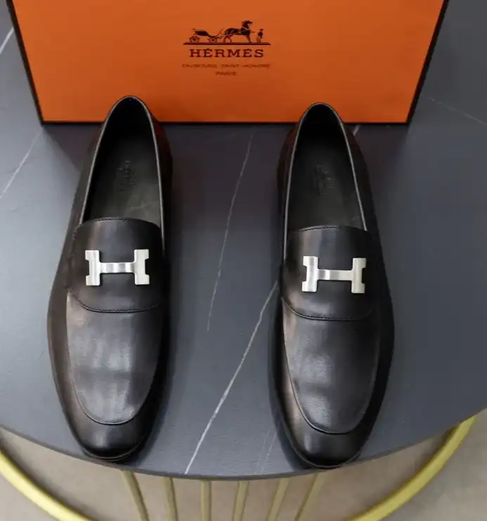 hype Hermes Leather Shoes