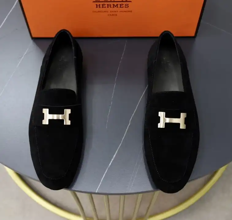 hype Hermes Leather Shoes