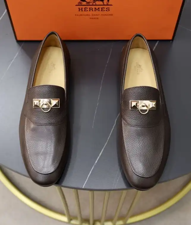 hype Hermes Leather Shoes