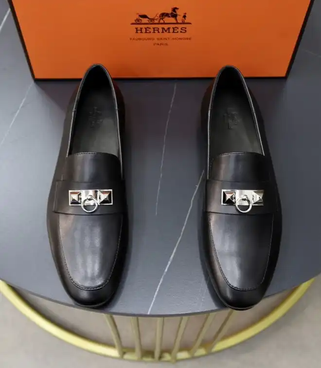 hype Hermes Leather Shoes