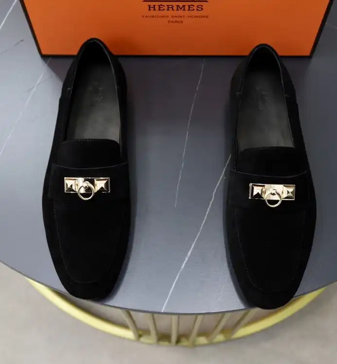 hype Hermes Leather Shoes