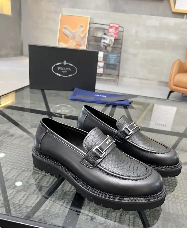 hype Prada Leather Shoes