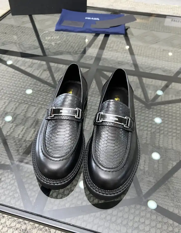 hype Prada Leather Shoes