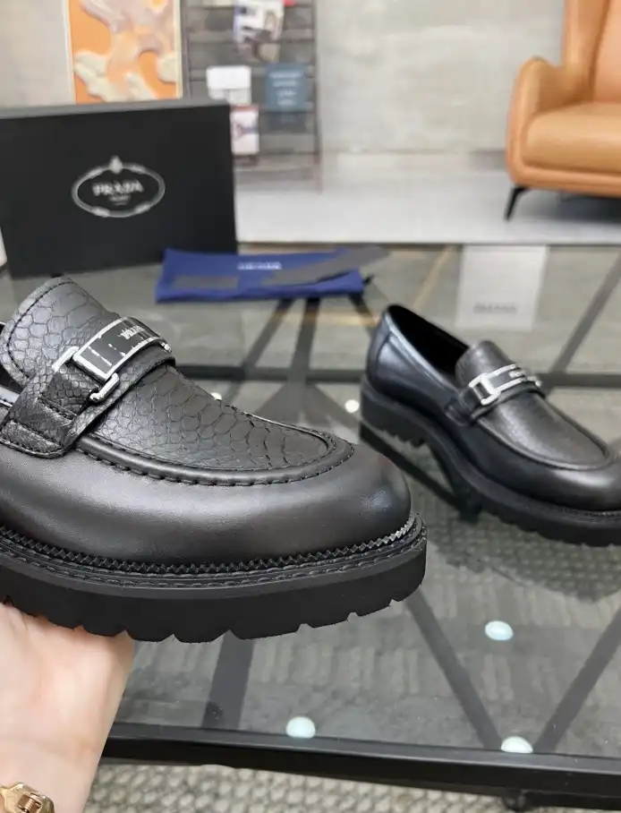 hype Prada Leather Shoes