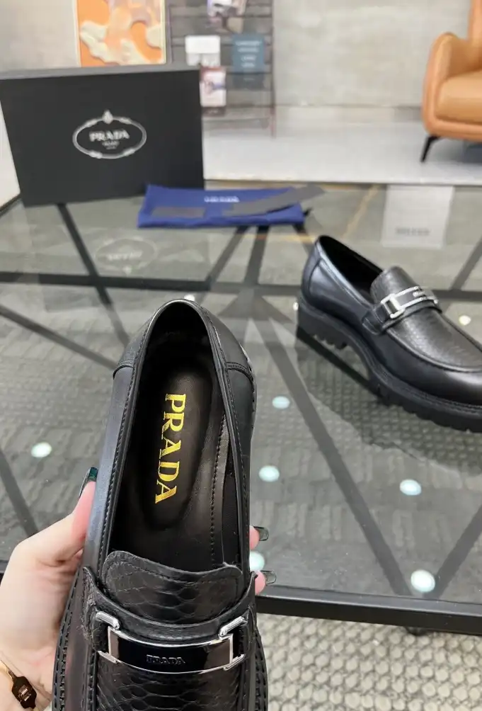 hype Prada Leather Shoes