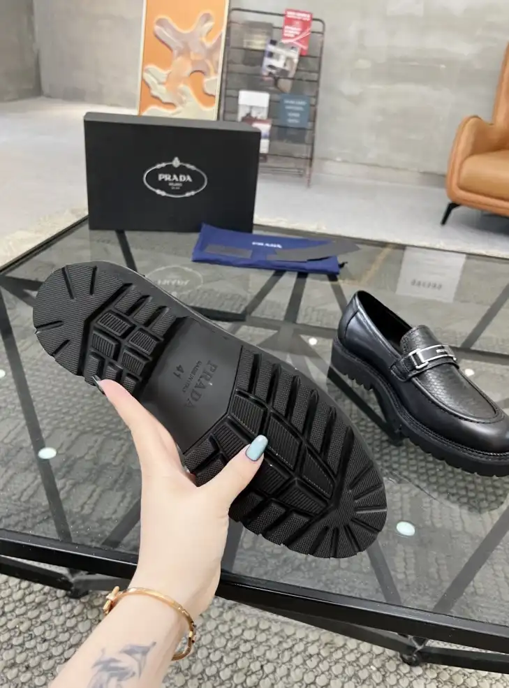 hype Prada Leather Shoes