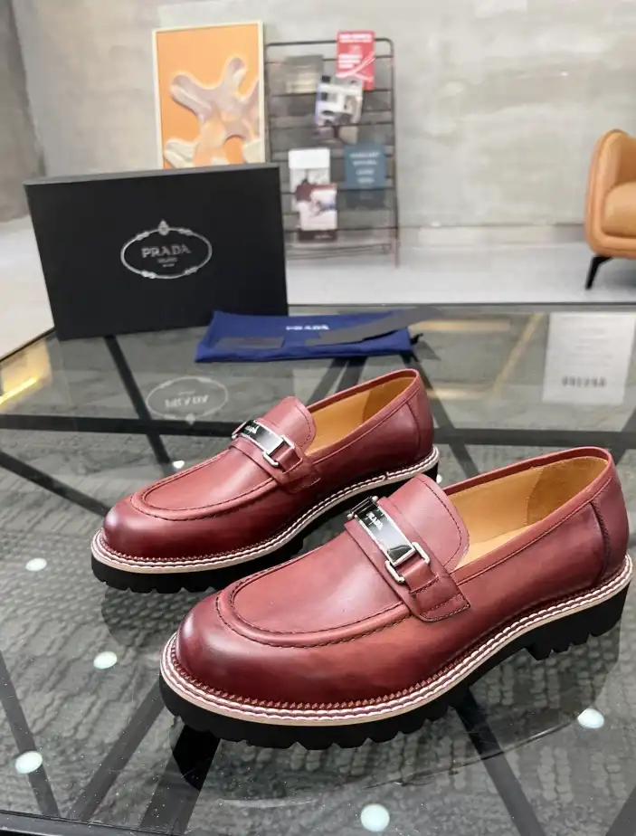 hype Prada Leather Shoes