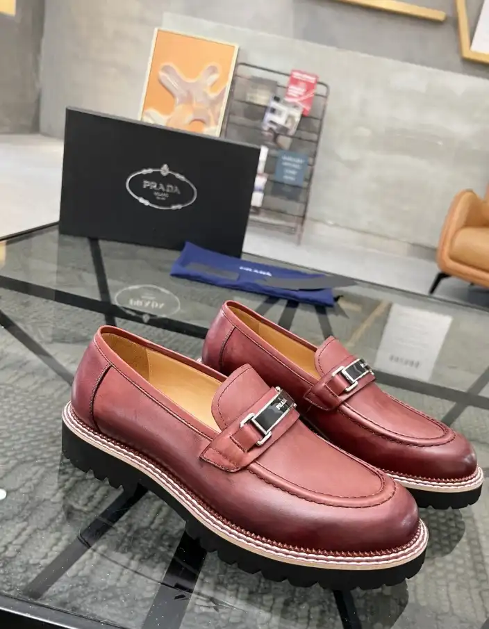 hype Prada Leather Shoes