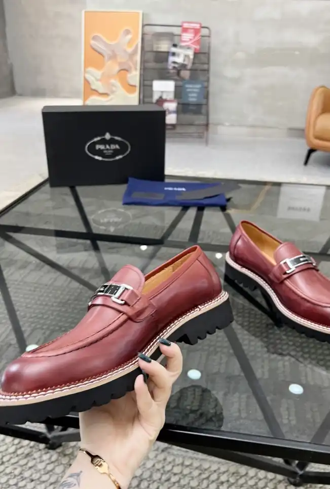 hype Prada Leather Shoes