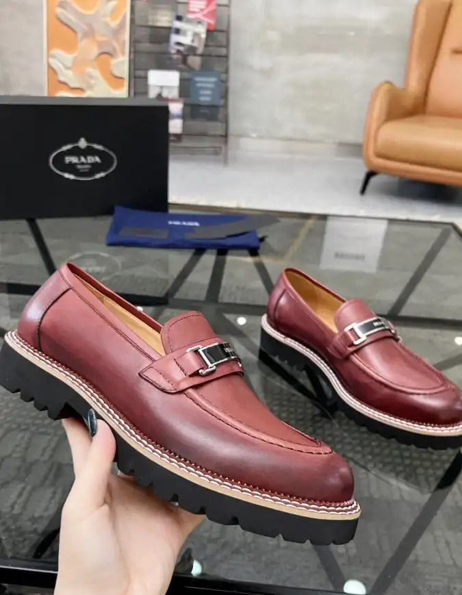 hype Prada Leather Shoes