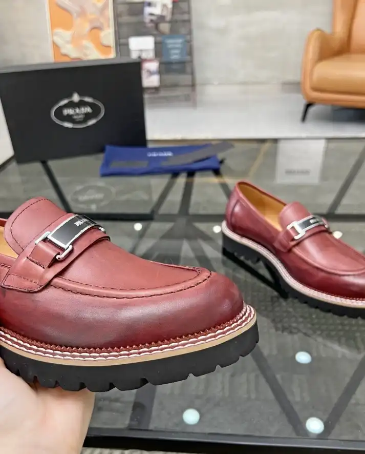 hype Prada Leather Shoes