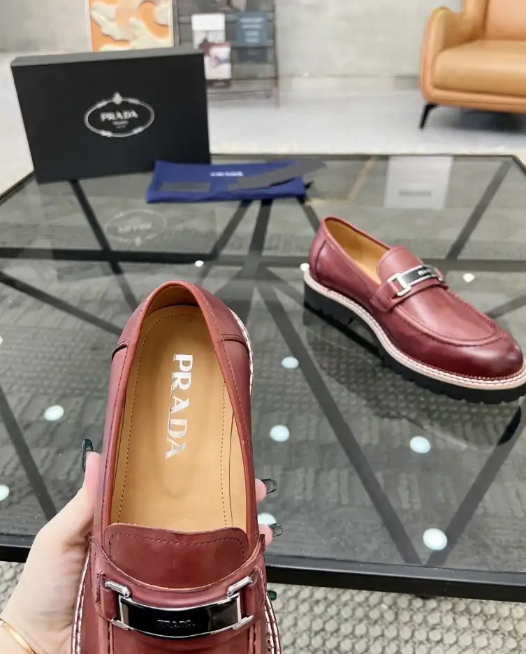 hype Prada Leather Shoes