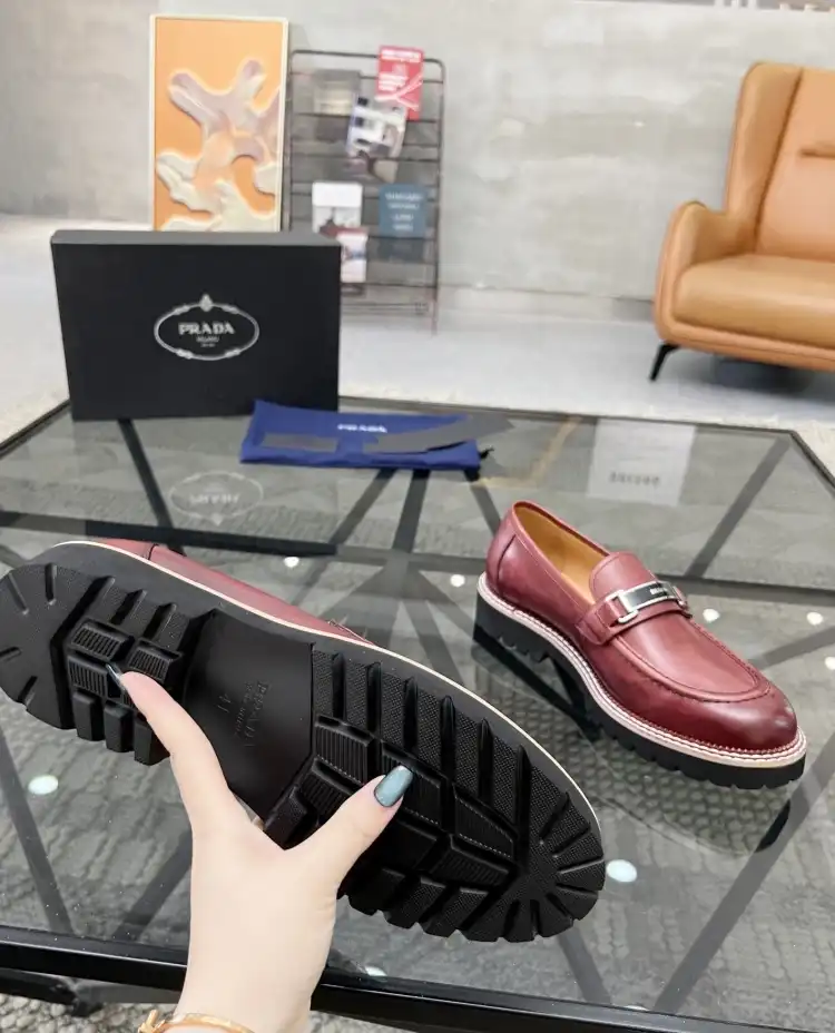 hype Prada Leather Shoes