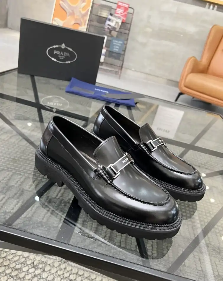 hype Prada Leather Shoes