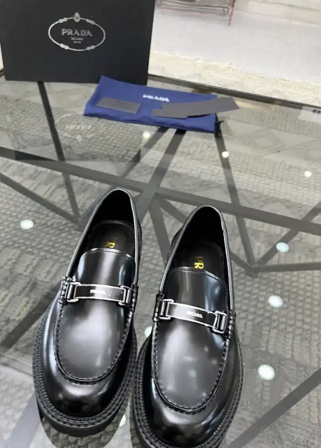 hype Prada Leather Shoes