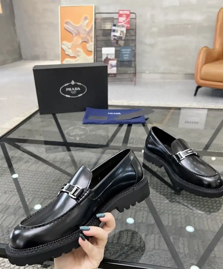 hype Prada Leather Shoes