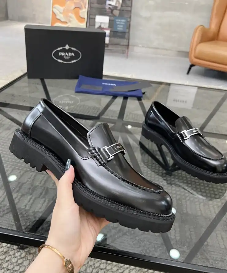 hype Prada Leather Shoes