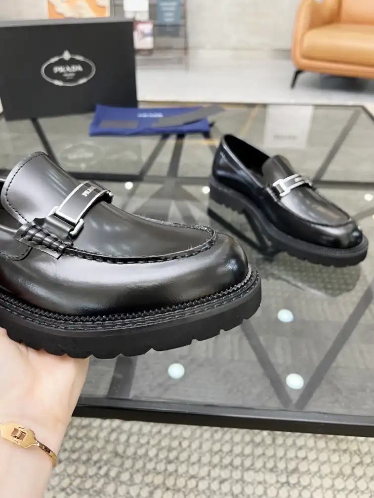 hype Prada Leather Shoes