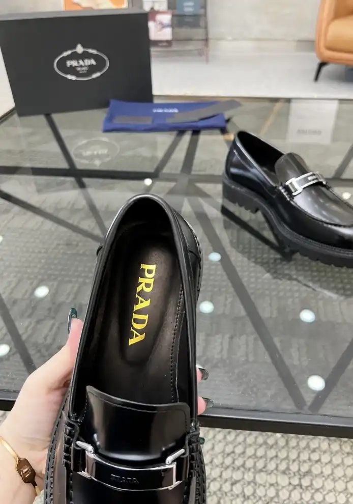 hype Prada Leather Shoes