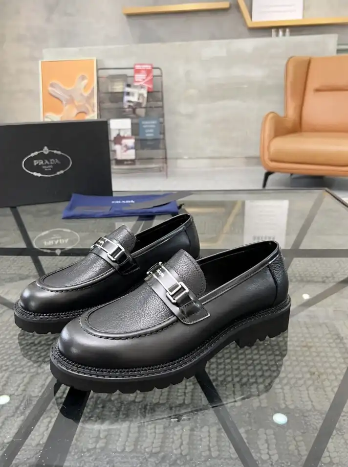 hype Prada Leather Shoes