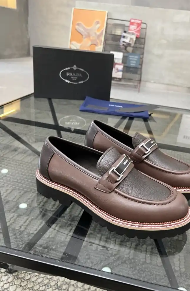 hype Prada Leather Shoes