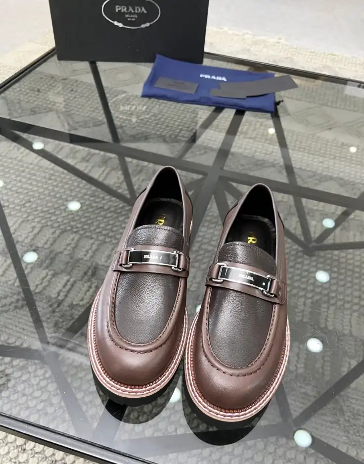 hype Prada Leather Shoes