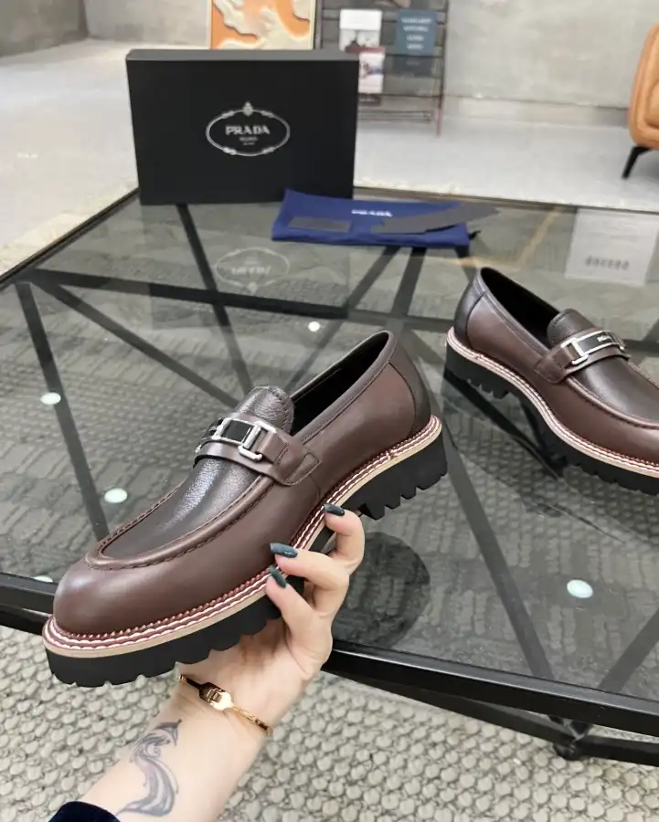 hype Prada Leather Shoes