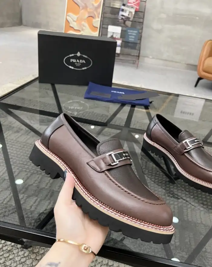 hype Prada Leather Shoes