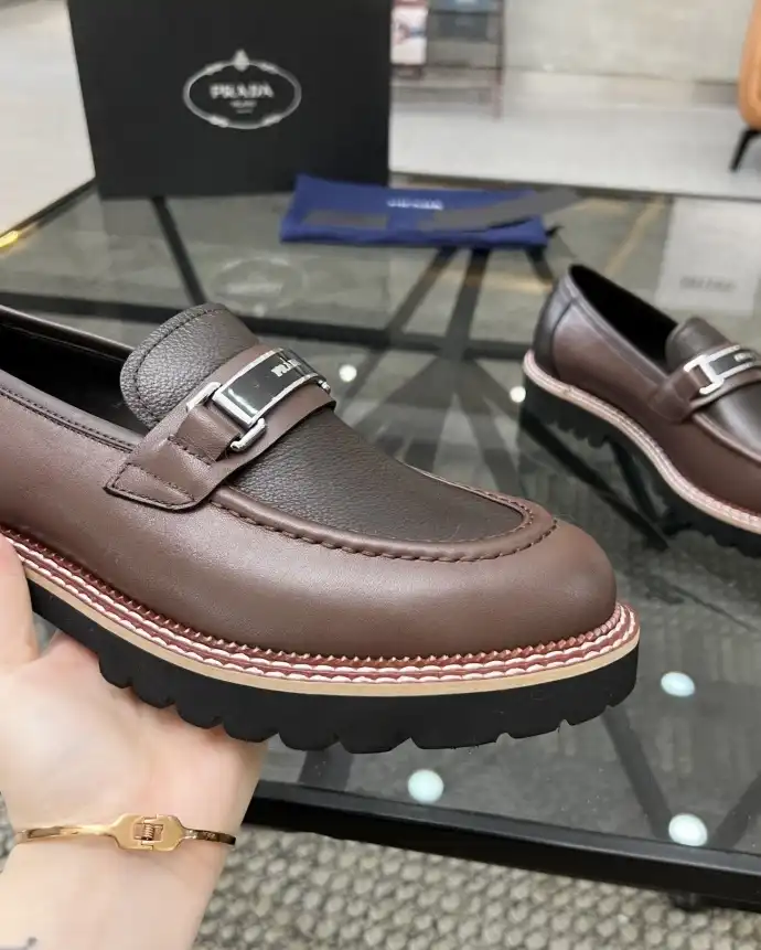 hype Prada Leather Shoes