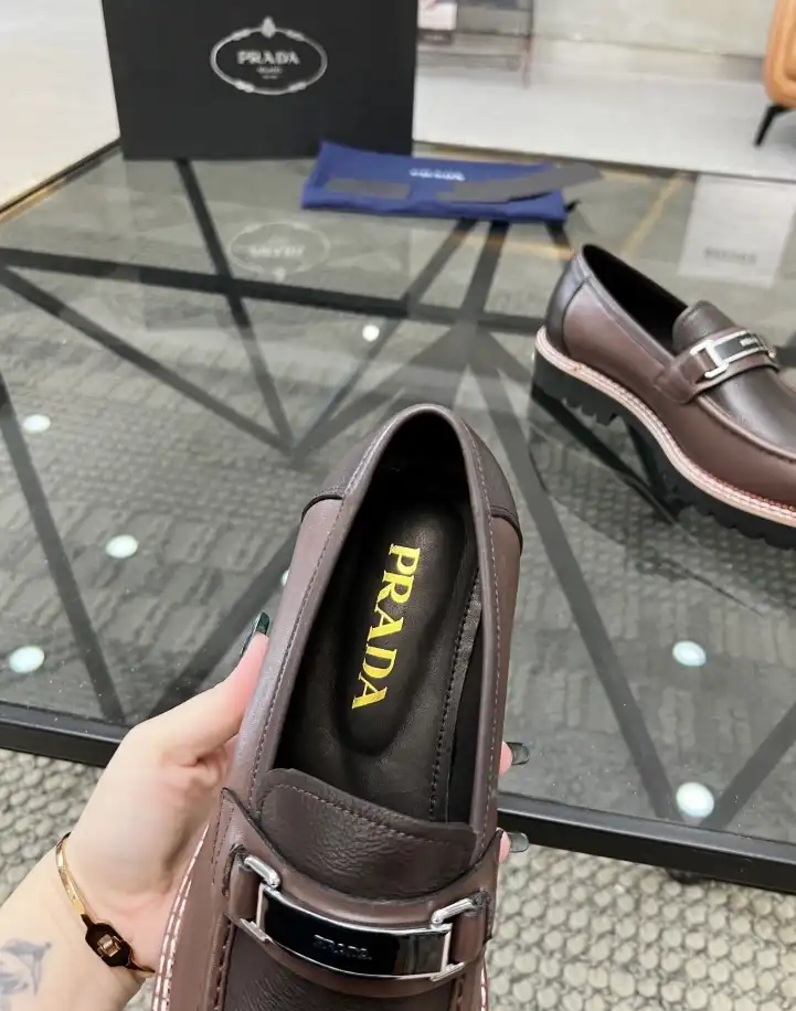 hype Prada Leather Shoes